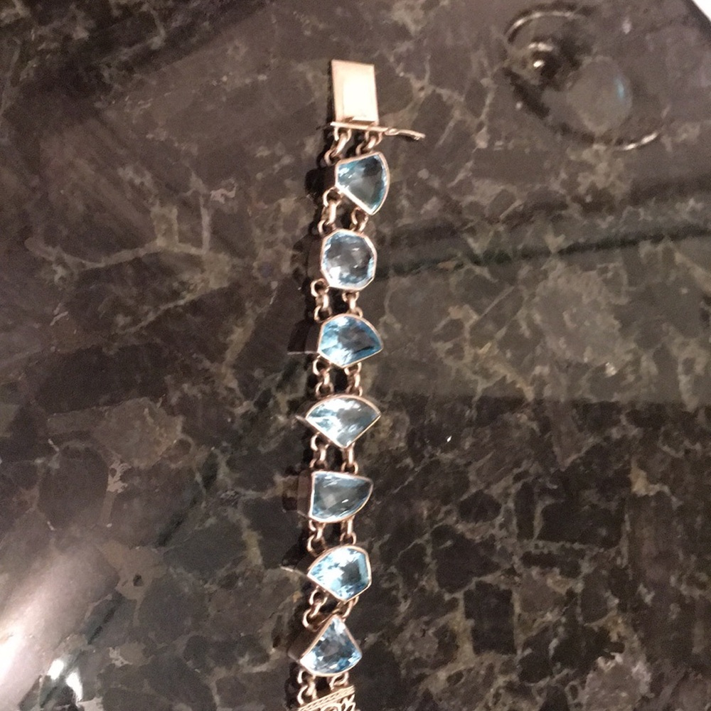 Sterling Silver Blue Topaz Bracelet